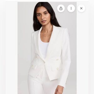 Veronica Beard Off-White Blazer with Gold Buttons